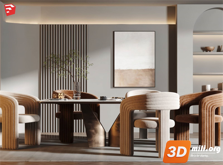 Dining Table Set Skp Files
